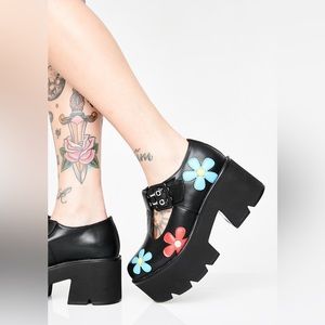 Lamoda💥NWOT💥Watch Me Black Platform Oxfords Size 6